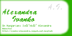 alexandra ivanko business card